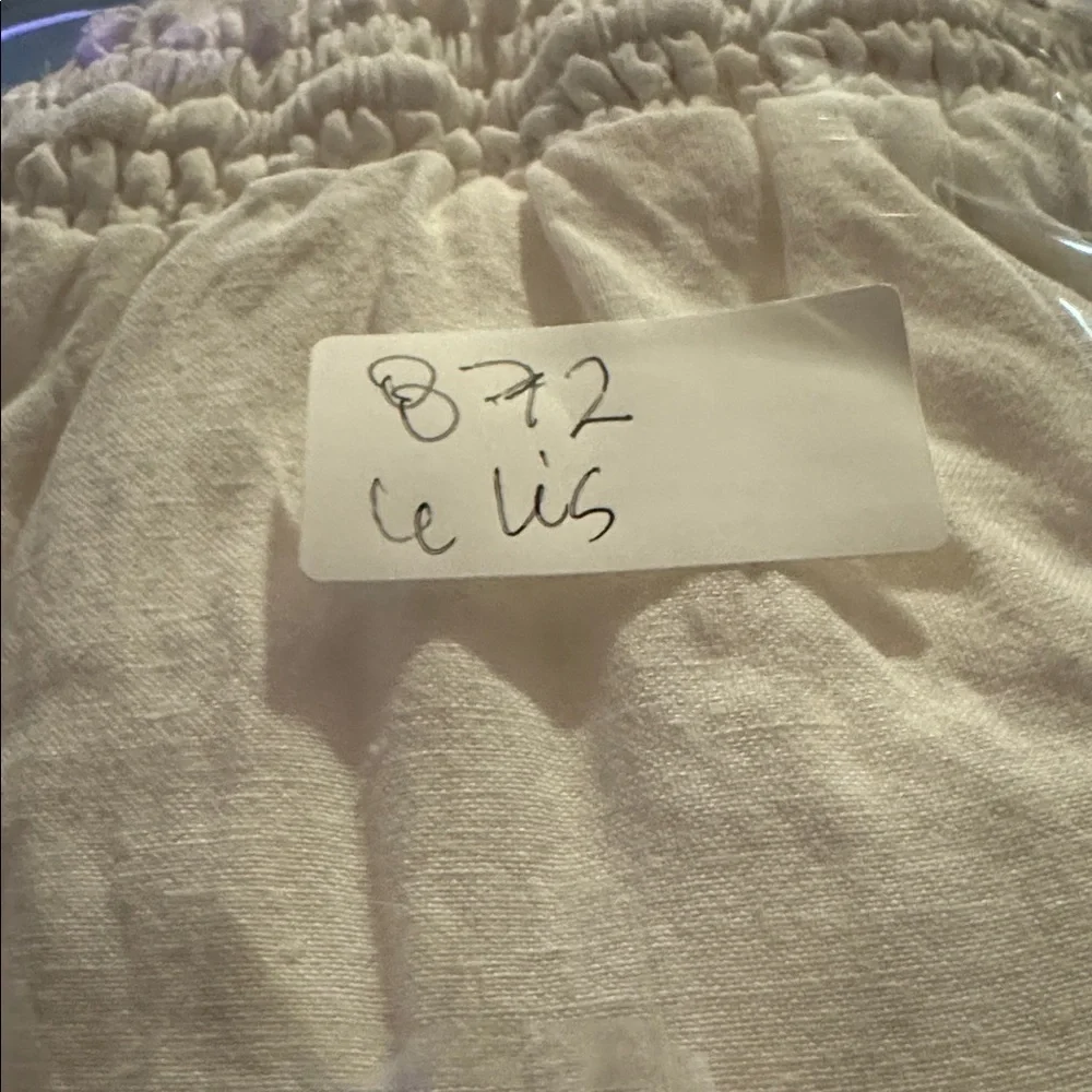 Le Lis Collection White Ruffle Tiered Linen Blend Mini Skirt Size Medium